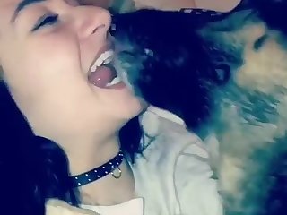 Girl Kissing Dog 3