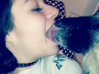 Girl Kissing Dog 3
