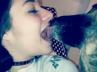 Girl Kissing Dog 3
